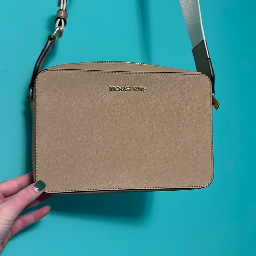 Tan MK crossbody Bag